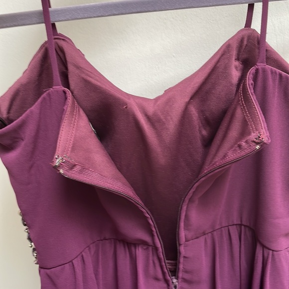 Gorgeous City Triangles Plum Colored Dress with beads, like new condition! - Picture 8 of 12
